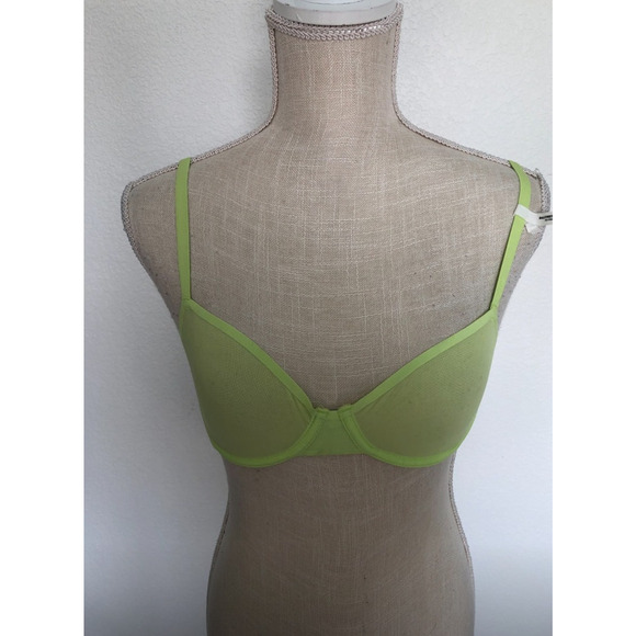 Aerie Smoothez Balconette Lime Green Mesh Bra - 34B - Picture 2 of 4